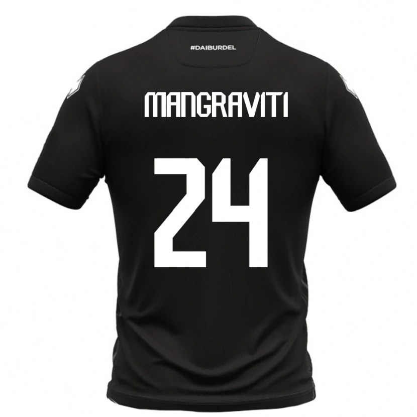 Danxen Niño Camiseta Massimiliano Mangraviti #24 Negro Blanco 2ª Equipación 2025/26 La Camisa México