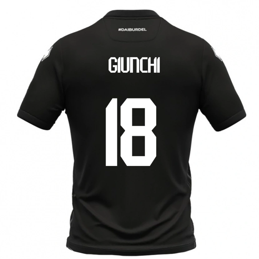 Danxen Niño Camiseta Andrea Giunchi #18 Negro Blanco 2ª Equipación 2025/26 La Camisa México