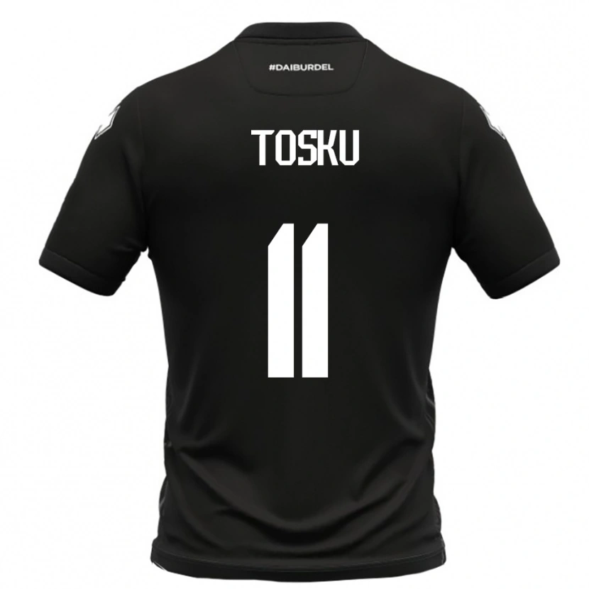 Danxen Niño Camiseta Frederik Tosku #11 Negro Blanco 2ª Equipación 2025/26 La Camisa México