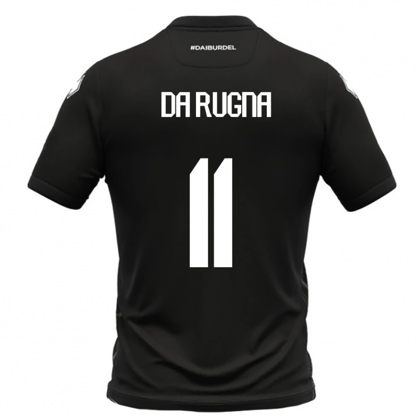 Danxen Niño Camiseta Milo Da Rugna #11 Negro Blanco 2ª Equipación 2025/26 La Camisa México