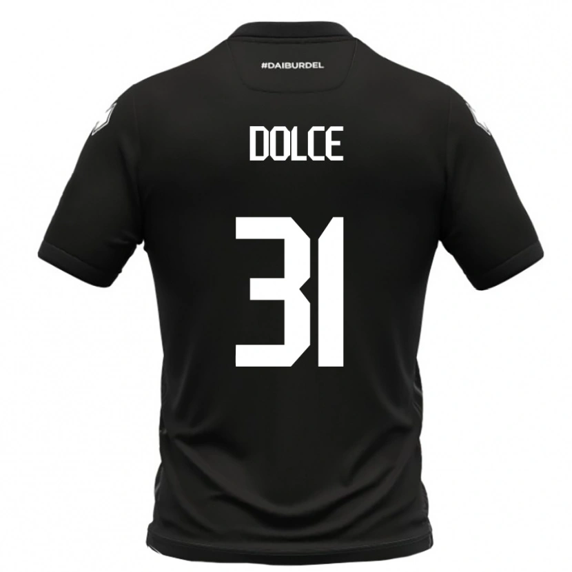 Danxen Niño Camiseta Alessandro Dolce #31 Negro Blanco 2ª Equipación 2025/26 La Camisa México
