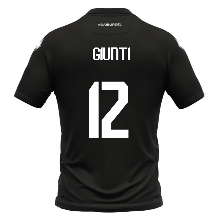 Danxen Niño Camiseta Alessandro Giunti #12 Negro Blanco 2ª Equipación 2025/26 La Camisa México