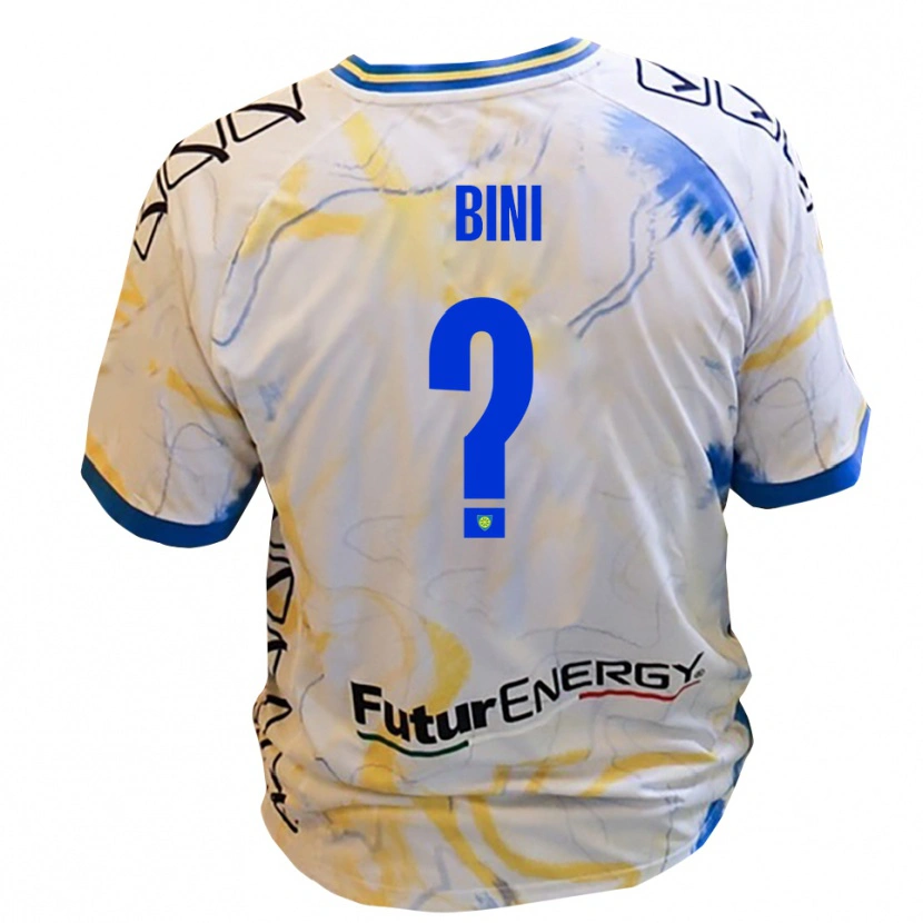 Danxen Niño Camiseta Leonardo Bini #0 Blanco Amarillo Azul 2ª Equipación 2025/26 La Camisa México