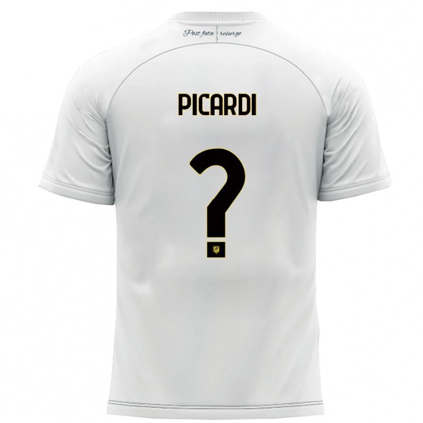 Danxen Niño Camiseta Davide Picardi #0 Blanco Amarillo 2ª Equipación 2025/26 La Camisa México