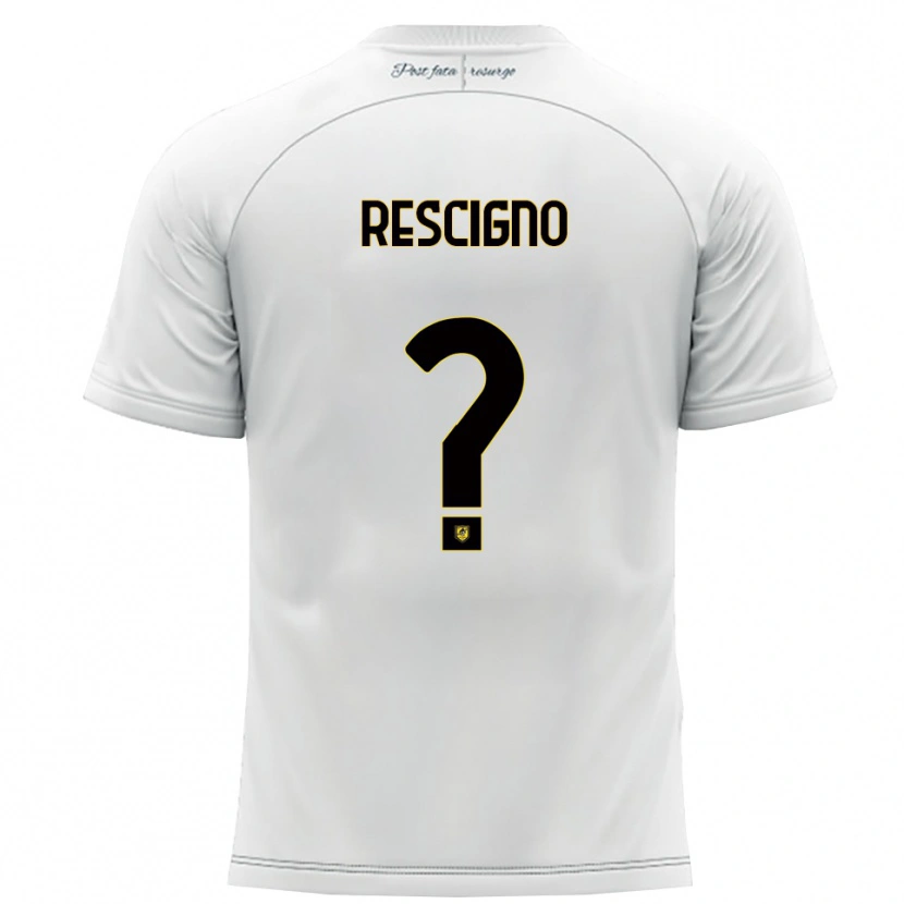 Danxen Niño Camiseta Carlo Rescigno #0 Blanco Amarillo 2ª Equipación 2025/26 La Camisa México