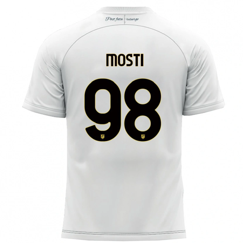 Danxen Niño Camiseta Nicola Mosti #98 Blanco Amarillo 2ª Equipación 2025/26 La Camisa México