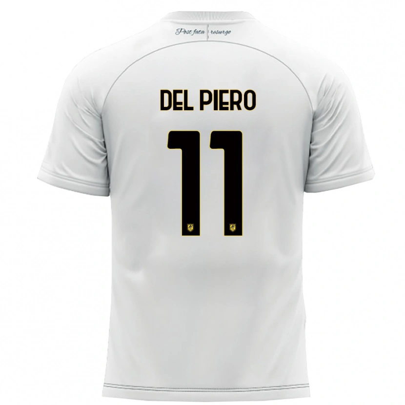 Danxen Niño Camiseta Lorenzo Del Piero #11 Blanco Amarillo 2ª Equipación 2025/26 La Camisa México