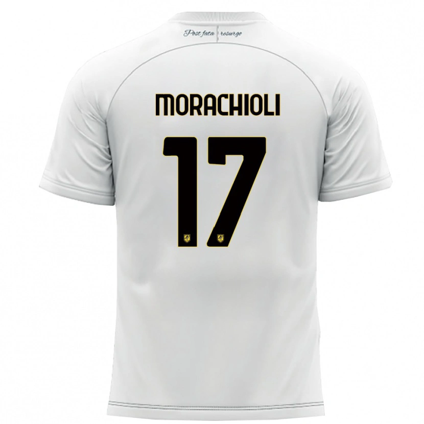 Danxen Niño Camiseta Gregorio Morachioli #17 Blanco Amarillo 2ª Equipación 2025/26 La Camisa México