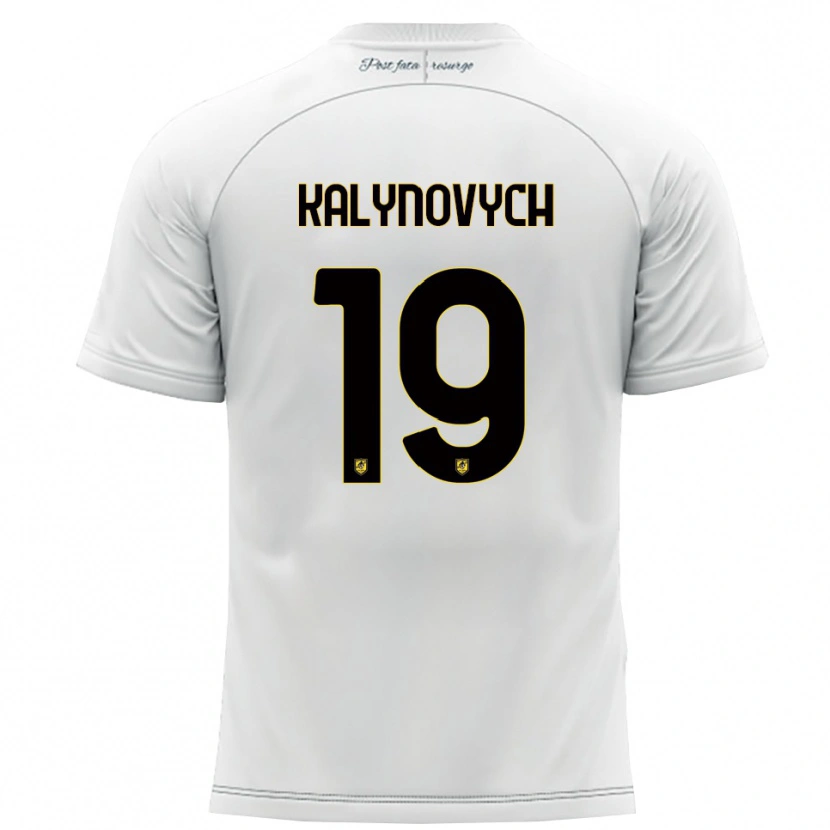 Danxen Niño Camiseta Igor Kalynovych #19 Blanco Amarillo 2ª Equipación 2025/26 La Camisa México