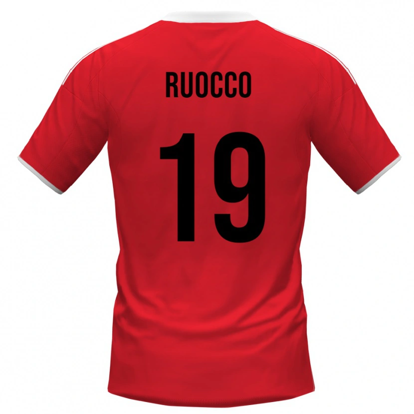 Danxen Niño Camiseta Francesco Ruocco #19 Rojo Blanco 2ª Equipación 2025/26 La Camisa México