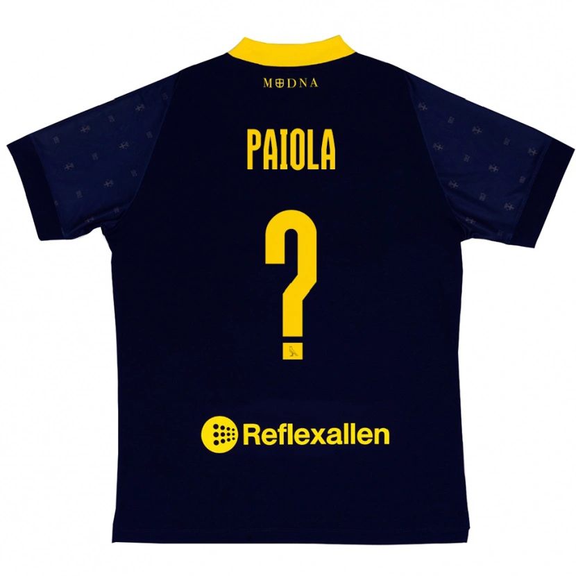 Danxen Niño Camiseta Andrea Paiola #0 Marino Amarillo 2ª Equipación 2025/26 La Camisa México