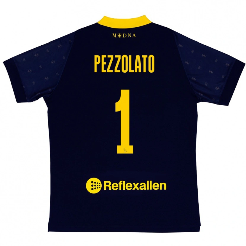Danxen Niño Camiseta Michele Pezzolato #1 Marino Amarillo 2ª Equipación 2025/26 La Camisa México