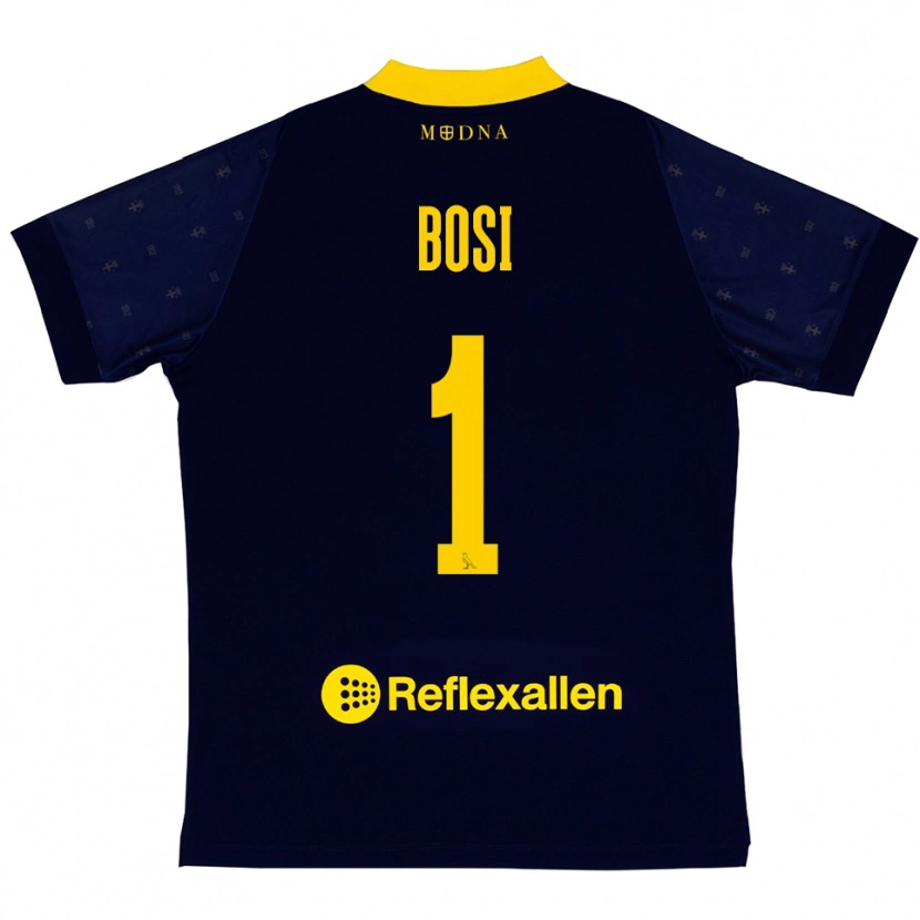 Danxen Niño Camiseta Matteo Bosi #1 Marino Amarillo 2ª Equipación 2025/26 La Camisa México