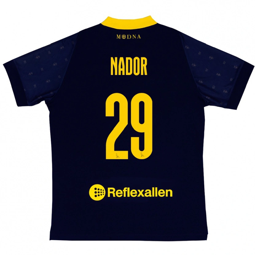 Danxen Niño Camiseta Steven Nador #29 Marino Amarillo 2ª Equipación 2025/26 La Camisa México