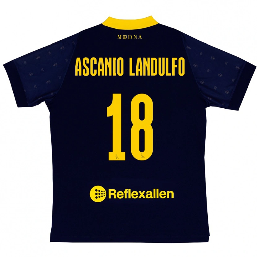Danxen Niño Camiseta Gabriele Ascanio Landulfo #18 Marino Amarillo 2ª Equipación 2025/26 La Camisa México