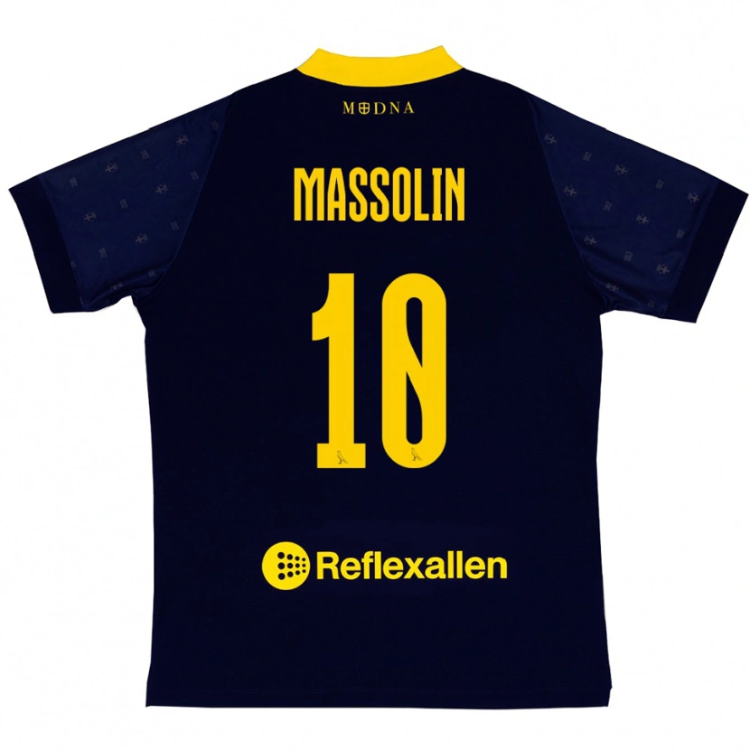 Danxen Niño Camiseta Yanis Massolin #10 Marino Amarillo 2ª Equipación 2025/26 La Camisa México