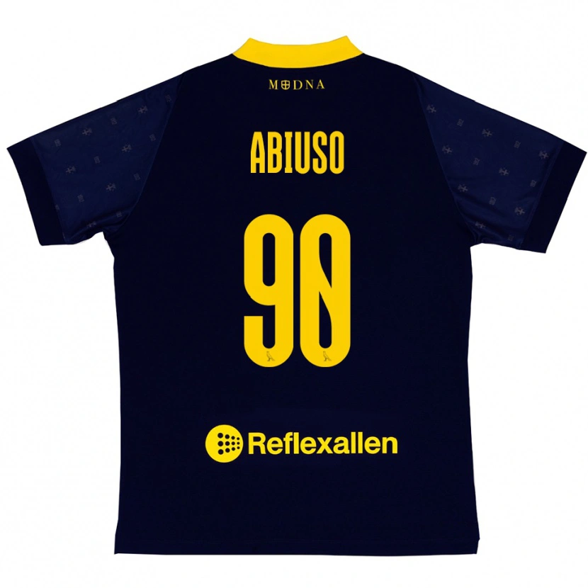Danxen Niño Camiseta Fabio Abiuso #90 Marino Amarillo 2ª Equipación 2025/26 La Camisa México
