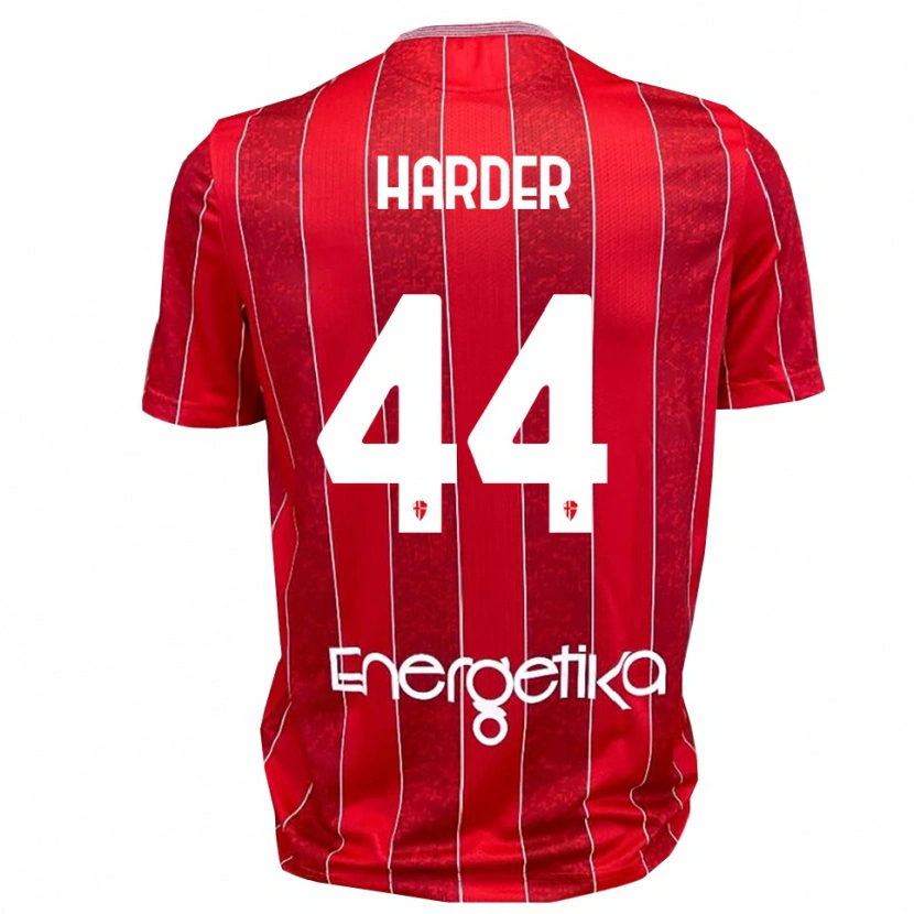 Danxen Niño Camiseta Jonas Harder #44 Rojo Blanco 2ª Equipación 2025/26 La Camisa México