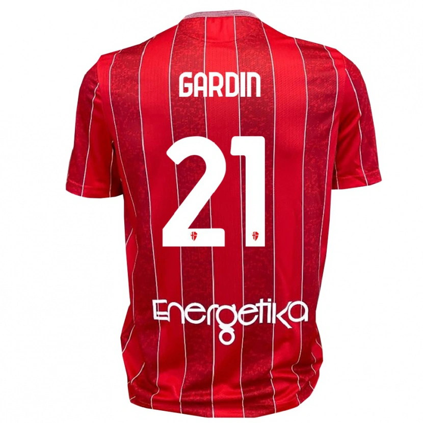 Danxen Niño Camiseta Mattia Gardin #21 Rojo Blanco 2ª Equipación 2025/26 La Camisa México