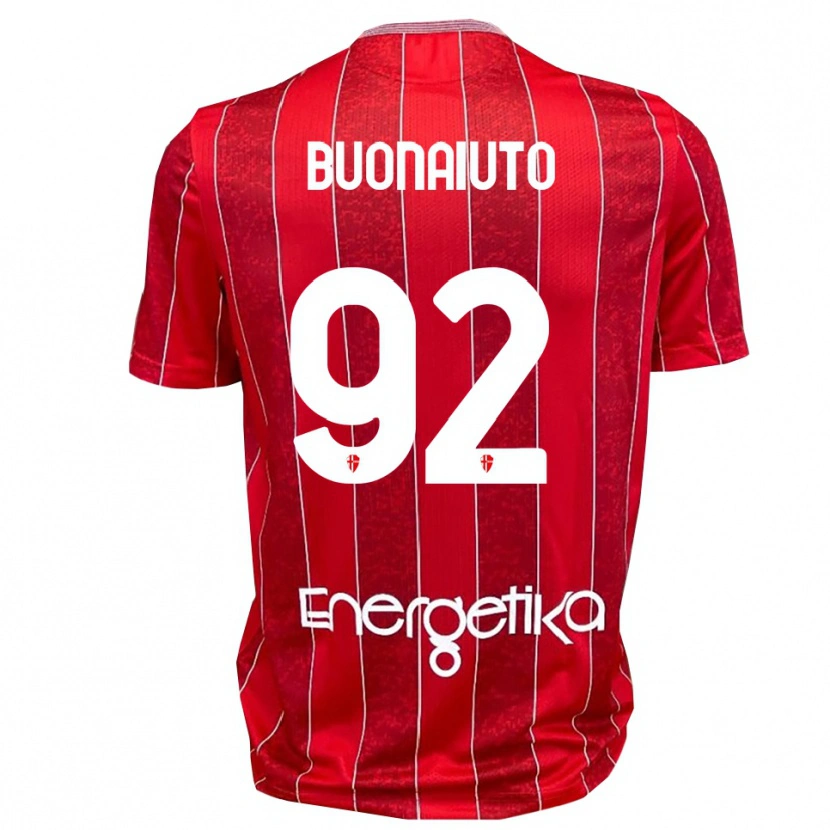 Danxen Niño Camiseta Cristian Buonaiuto #92 Rojo Blanco 2ª Equipación 2025/26 La Camisa México