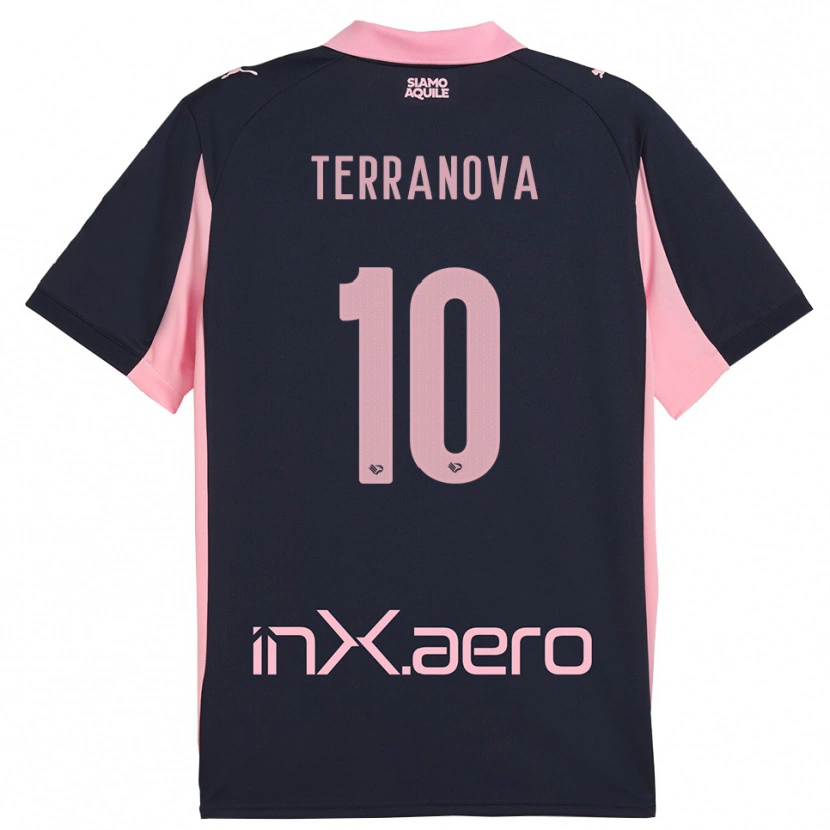 Danxen Niño Camiseta Mattia Terranova #10 Marino Rosa 2ª Equipación 2025/26 La Camisa México