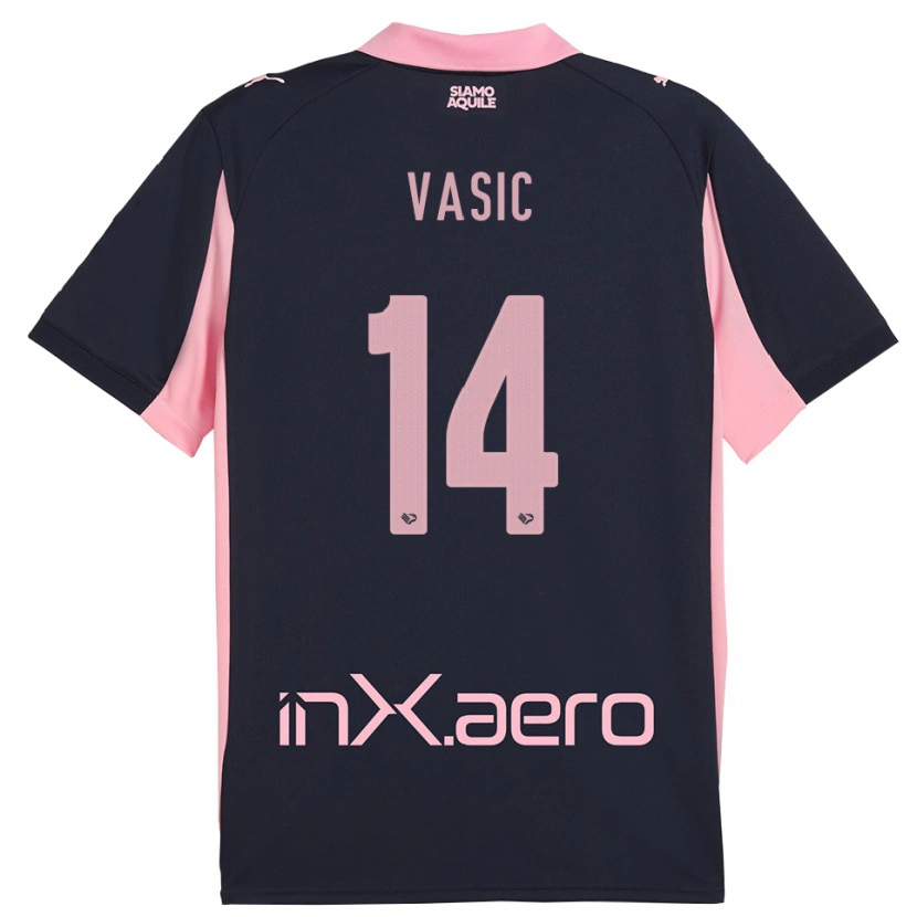 Danxen Niño Camiseta Aljosa Vasic #14 Marino Rosa 2ª Equipación 2025/26 La Camisa México