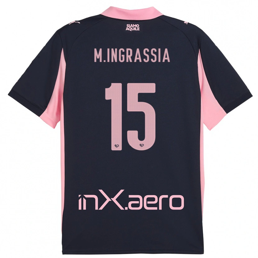 Danxen Niño Camiseta Manuel Ingrassia #15 Marino Rosa 2ª Equipación 2025/26 La Camisa México
