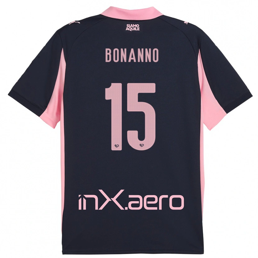 Danxen Niño Camiseta Simone Bonanno #15 Marino Rosa 2ª Equipación 2025/26 La Camisa México
