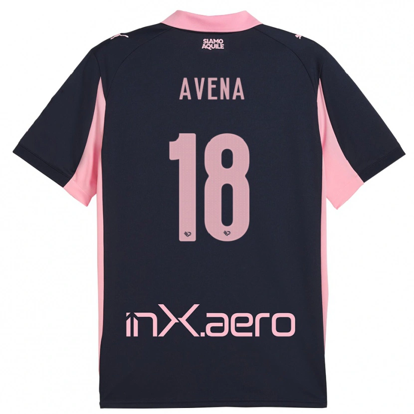 Danxen Niño Camiseta Pietro Avena #18 Marino Rosa 2ª Equipación 2025/26 La Camisa México