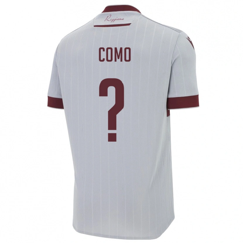Danxen Niño Camiseta Como Giorgia #0 Borgoña Blanco 2ª Equipación 2025/26 La Camisa México