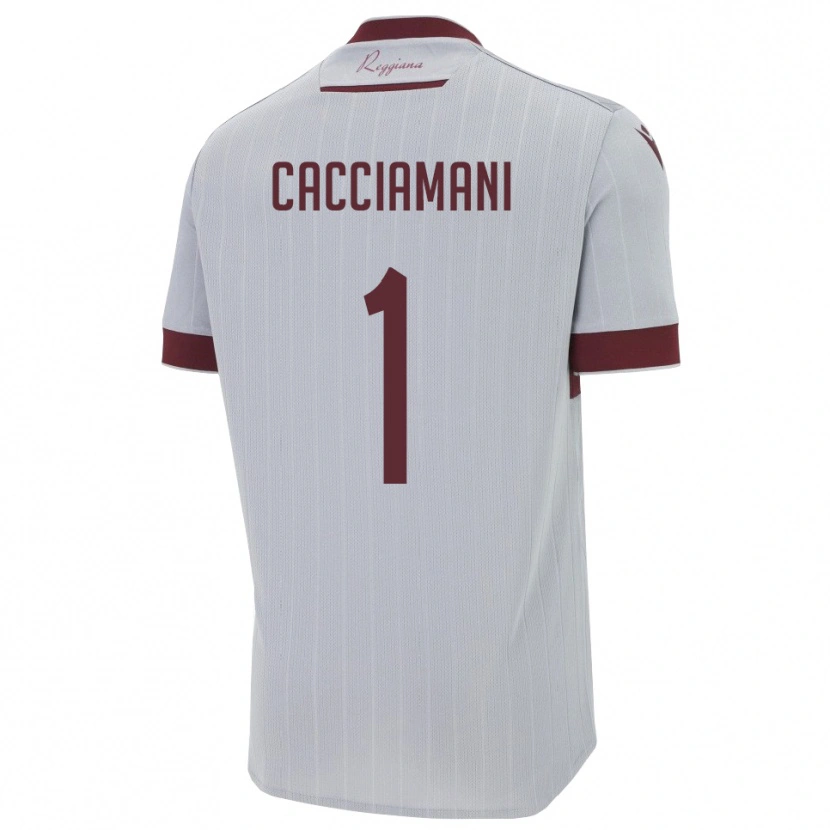 Danxen Niño Camiseta Niccolò Cacciamani #1 Borgoña Blanco 2ª Equipación 2025/26 La Camisa México