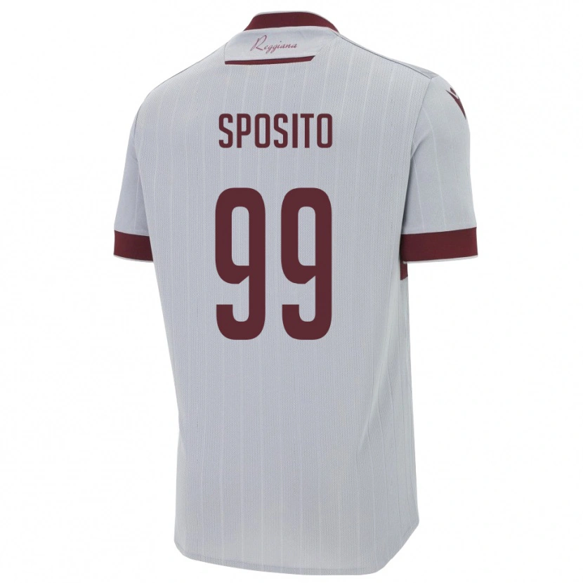 Danxen Niño Camiseta Alex Sposito #99 Borgoña Blanco 2ª Equipación 2025/26 La Camisa México