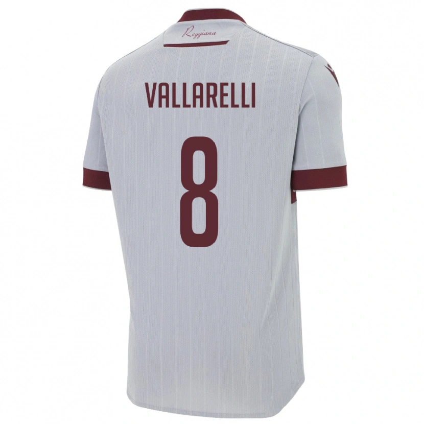 Danxen Niño Camiseta Francesco Vallarelli #8 Borgoña Blanco 2ª Equipación 2025/26 La Camisa México