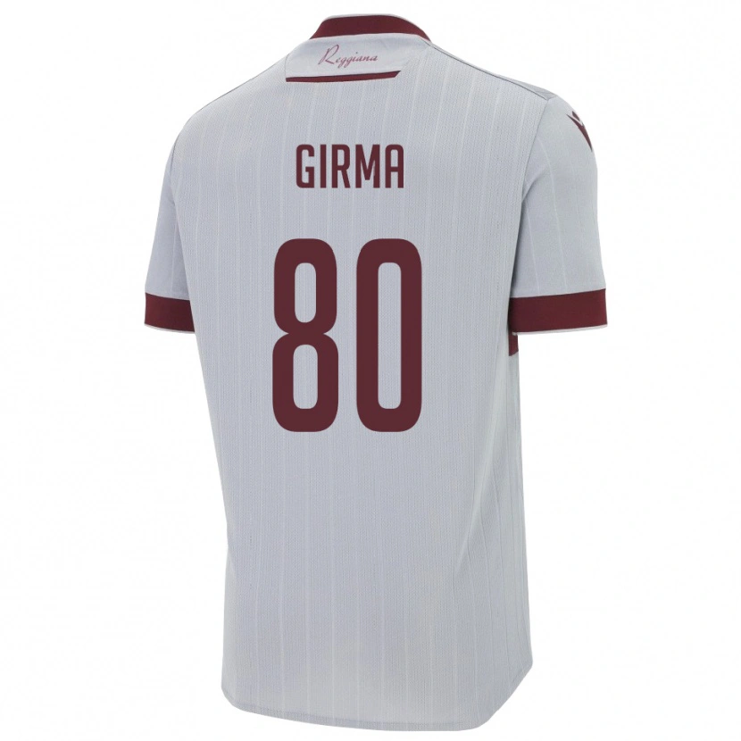 Danxen Niño Camiseta Natan Girma #80 Borgoña Blanco 2ª Equipación 2025/26 La Camisa México