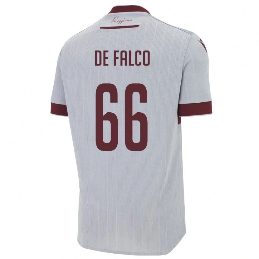 Danxen Niño Camiseta Cristian De Falco #66 Borgoña Blanco 2ª Equipación 2025/26 La Camisa México