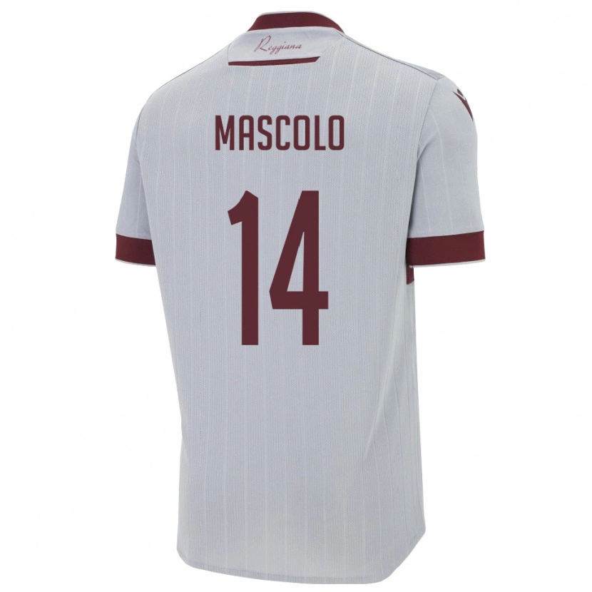 Danxen Niño Camiseta Luca Mascolo #14 Borgoña Blanco 2ª Equipación 2025/26 La Camisa México