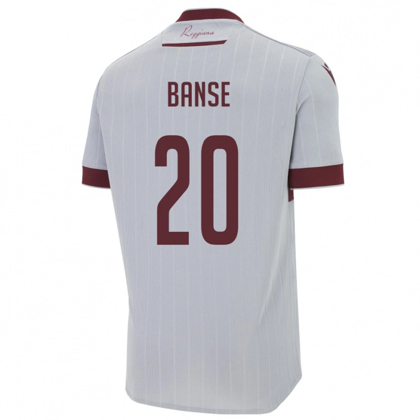 Danxen Niño Camiseta Ousmane Banse #20 Borgoña Blanco 2ª Equipación 2025/26 La Camisa México