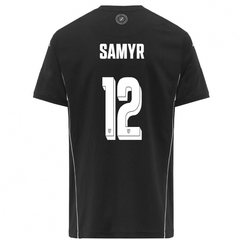 Danxen Niño Camiseta Walid Samyr #12 Negro Blanco 2ª Equipación 2025/26 La Camisa México
