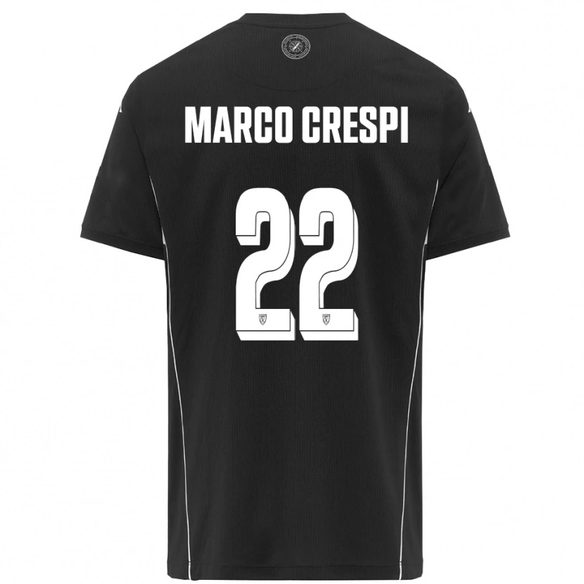 Danxen Niño Camiseta Gian Marco Crespi #22 Negro Blanco 2ª Equipación 2025/26 La Camisa México