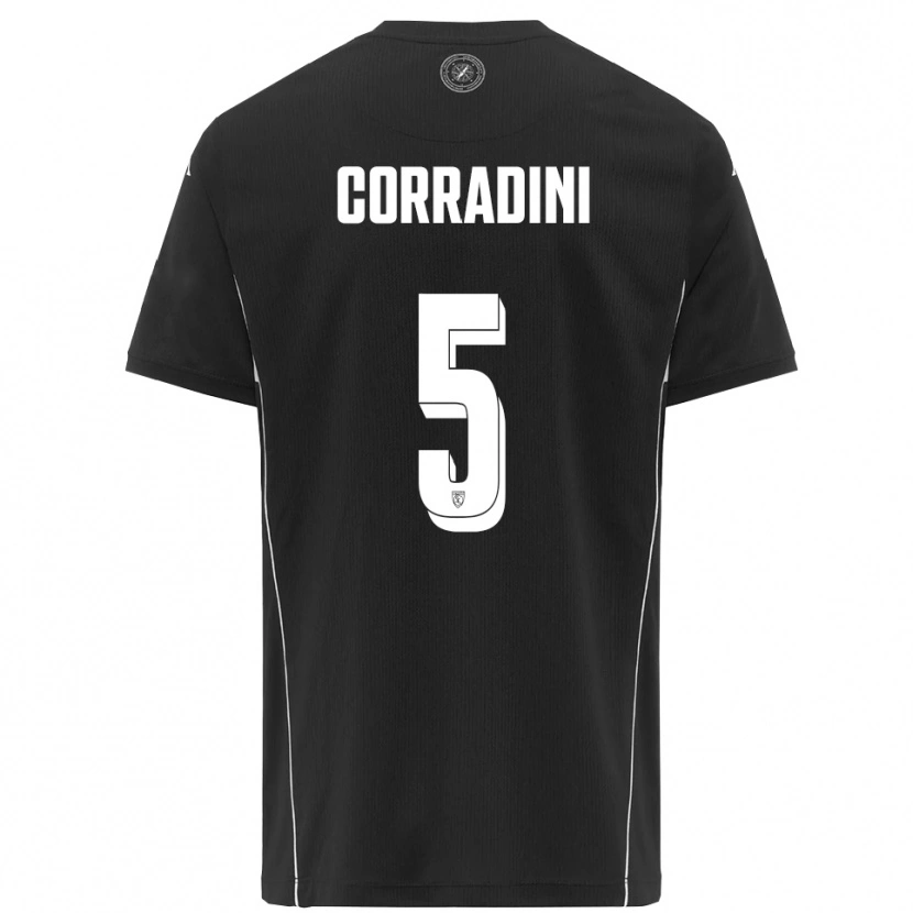 Danxen Niño Camiseta Giovanni Corradini #5 Negro Blanco 2ª Equipación 2025/26 La Camisa México