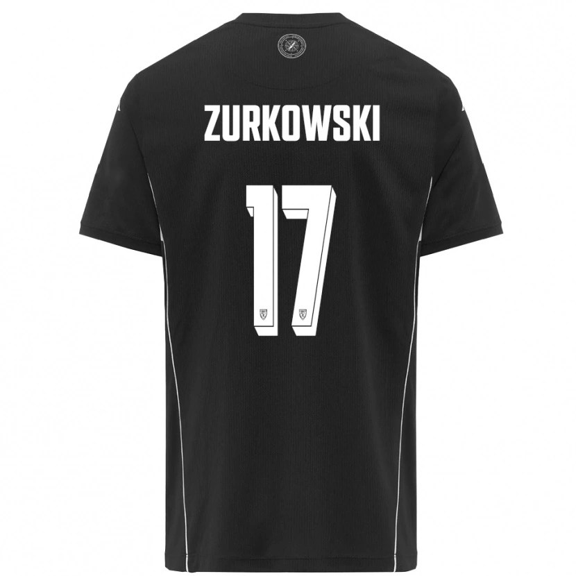 Danxen Niño Camiseta Szymon Żurkowski #17 Negro Blanco 2ª Equipación 2025/26 La Camisa México