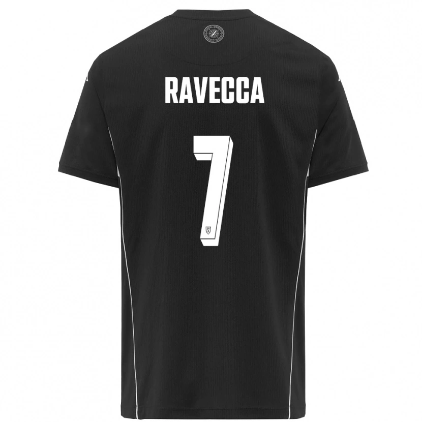 Danxen Niño Camiseta Edoardo Ravecca #7 Negro Blanco 2ª Equipación 2025/26 La Camisa México