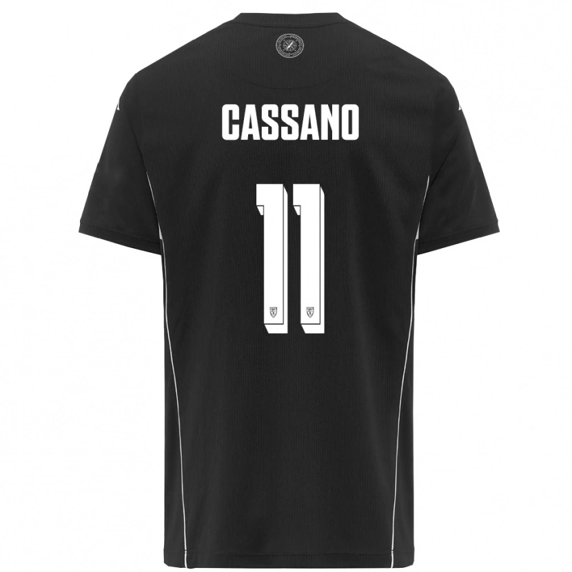 Danxen Niño Camiseta Armando Cassano #11 Negro Blanco 2ª Equipación 2025/26 La Camisa México