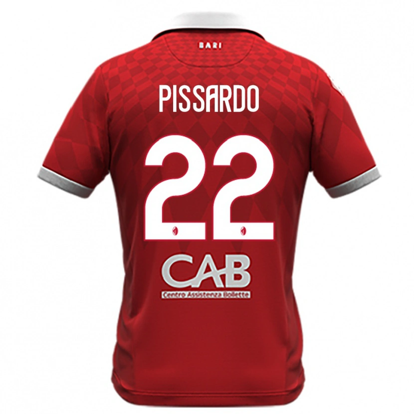 Danxen Niño Camiseta Marco Pissardo #22 Rojo Blanco 2ª Equipación 2025/26 La Camisa México