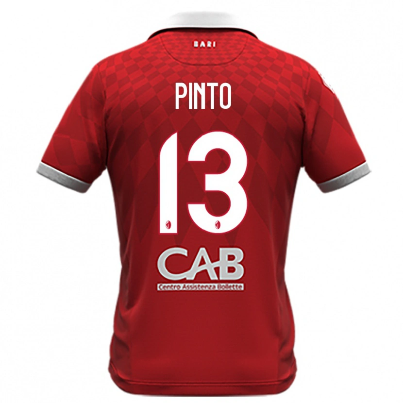 Danxen Niño Camiseta Francesco Pinto #13 Rojo Blanco 2ª Equipación 2025/26 La Camisa México