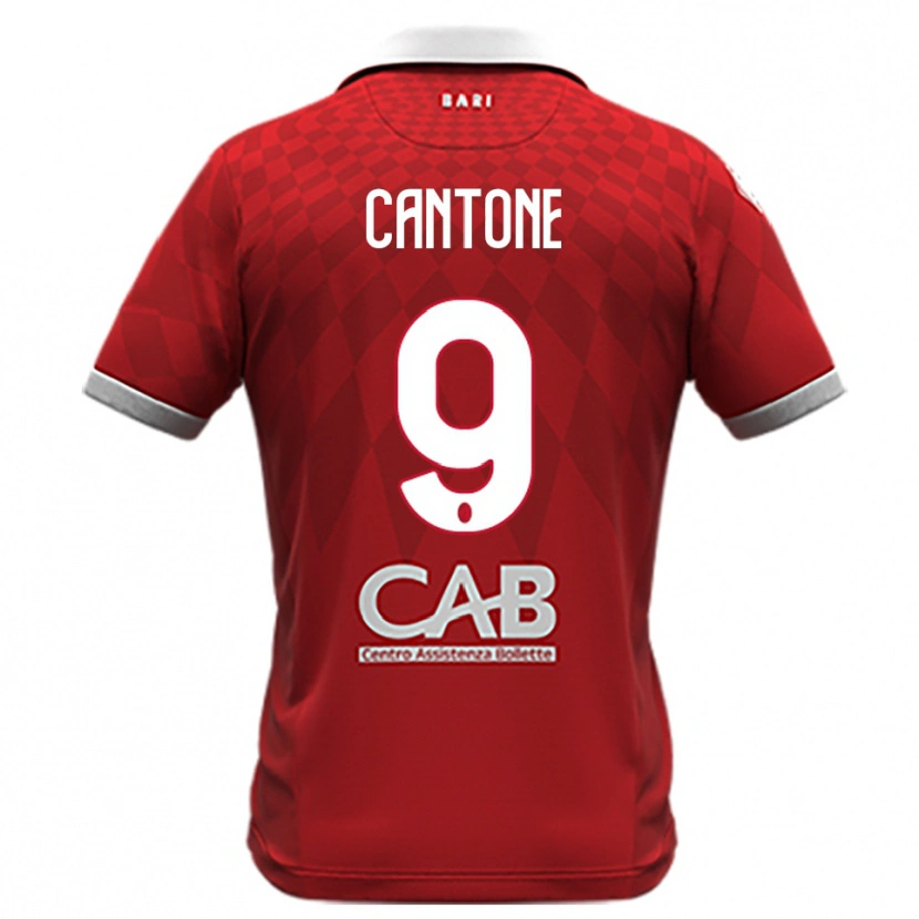 Danxen Niño Camiseta Thomas Cantone #9 Rojo Blanco 2ª Equipación 2025/26 La Camisa México