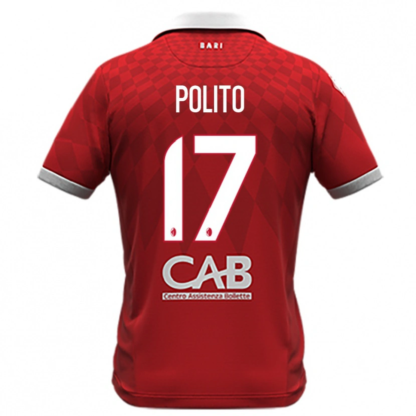 Danxen Niño Camiseta Fabio Polito #17 Rojo Blanco 2ª Equipación 2025/26 La Camisa México