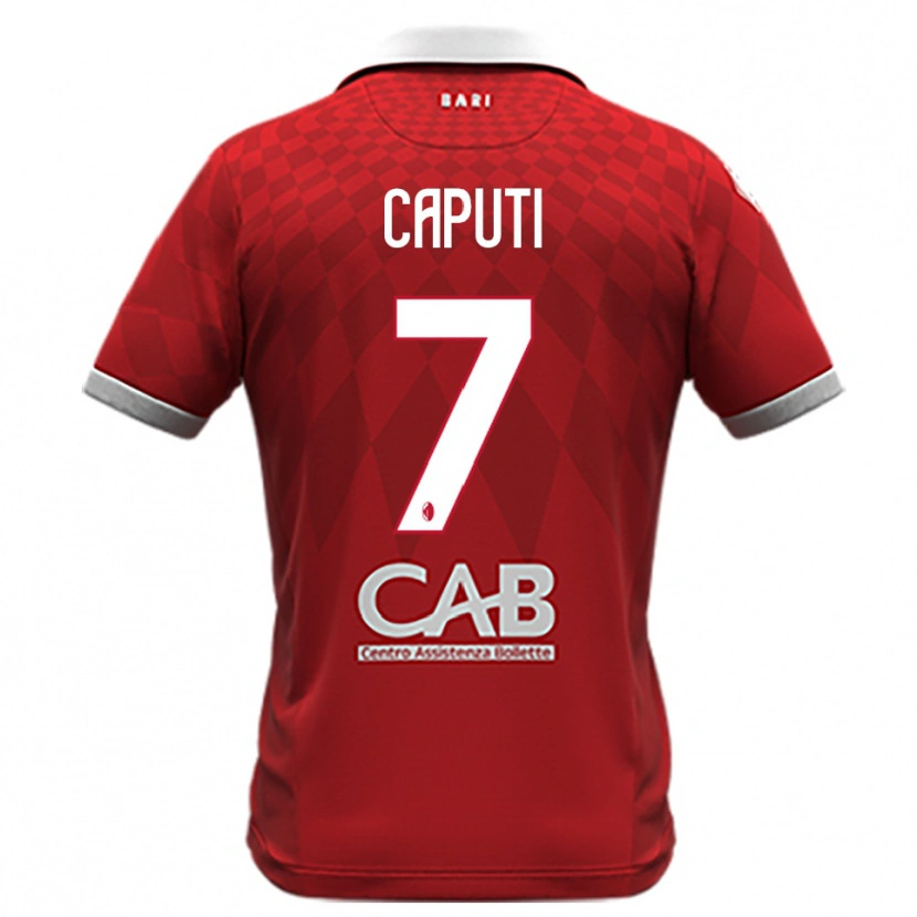 Danxen Niño Camiseta Christian Caputi #7 Rojo Blanco 2ª Equipación 2025/26 La Camisa México
