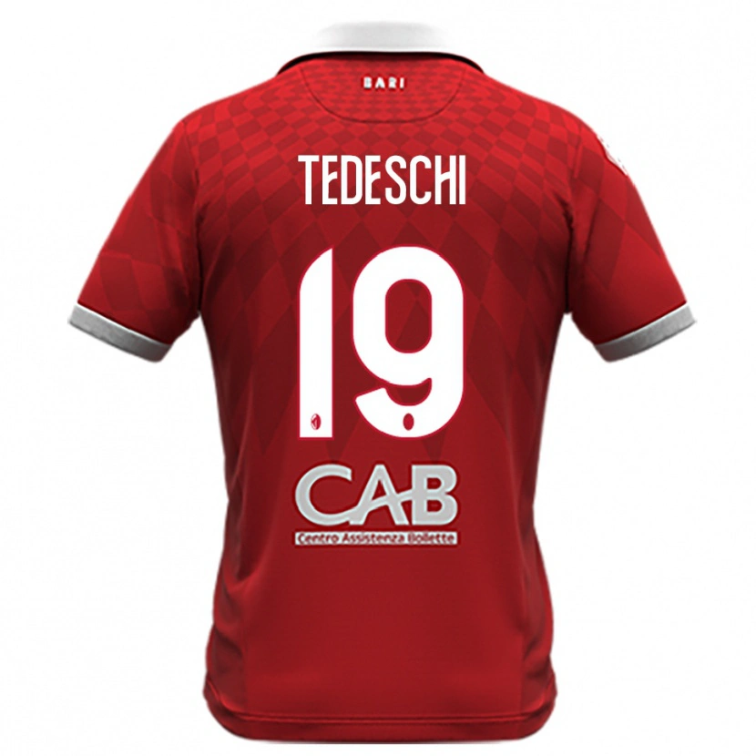 Danxen Niño Camiseta Francesco Tedeschi #19 Rojo Blanco 2ª Equipación 2025/26 La Camisa México