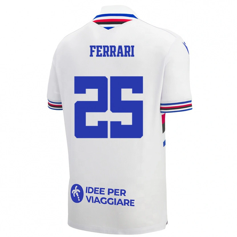Danxen Niño Camiseta Alex Ferrari #25 Blanco Azul Rojo 2ª Equipación 2025/26 La Camisa México